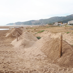 Reforç d'una de les dunes ja existents