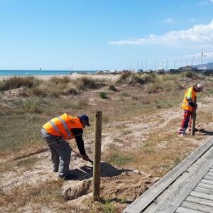 Treballs a la zona perimetrada