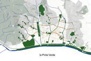The Pinta Verda, land relief and cross-cutting routes