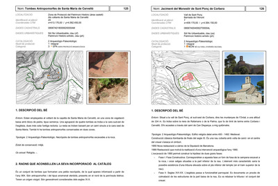 Exemple fitxes d'elements de tipus Arqueològic-Paleontològic