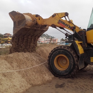 Treballs de reforç de les dunes