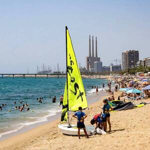 Imatge de la platja de Badalona