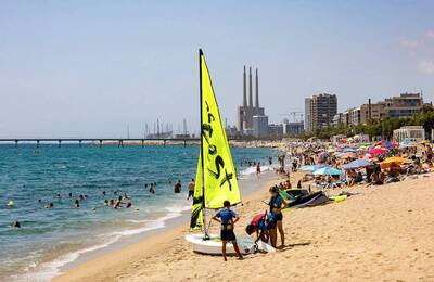 Imatge de la platja de Badalona