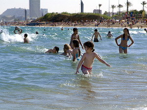 Imatge de la platja de Barcelona