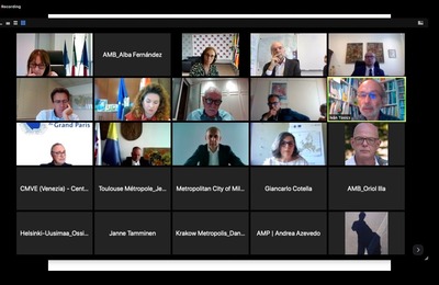 Imatge de la reunió virtual