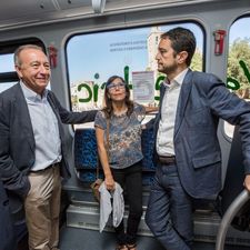 Viatge inaugural del bus elèctric de Sant Cugat