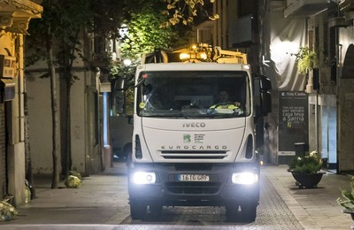 Camió de recollida porta a porta de Barcelona