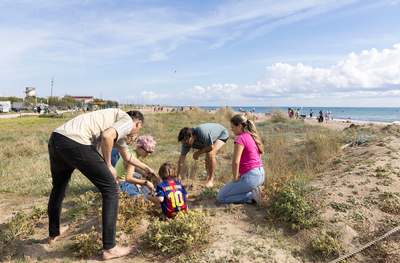 Unes persones participant en una activitat del BioPlatgesMet