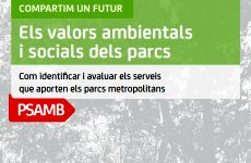 Portada de l'estudi "Els valors ambientals i socials dels parcs"