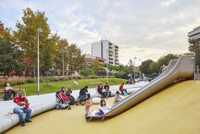 Espai verd del carrer de Verdi
