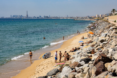 Imatge de la platja de Montgat