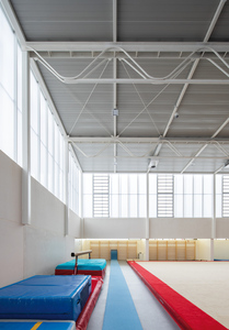 Imatge general de la sala per a la pràctica de la gimnàstica rítmica