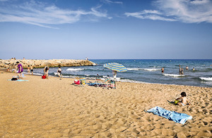 Imatge de la platja de Viladecans