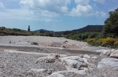 Aiguabarreig de la riera de Rubí i el Llobregat