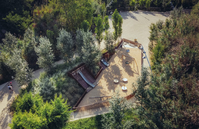 Vista aérea d'una de les parts del projecte