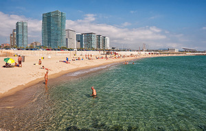 Imatge de la platja de Barcelona