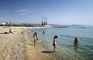 Imagen de la playa de Sant Adrià del Besòs