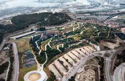 Imatge de l'espai exterior del Jardí Botànic de Barcelona