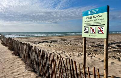 Avís del tancament de la platja