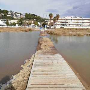 Temporal a la platja de Castelldefels