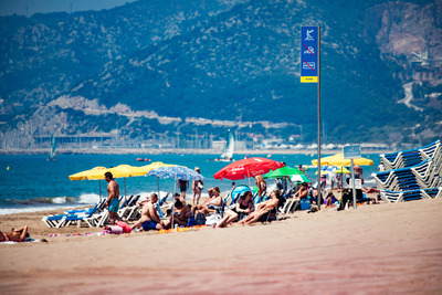 Imatge de la platja de Castelldefels