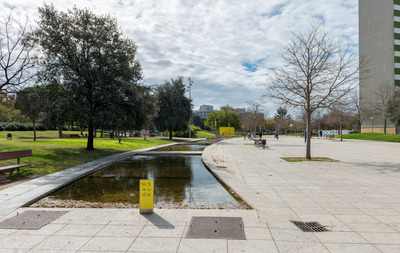 Una de les zones d'aigua del parc