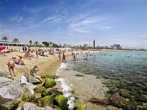 Imatge de la platja de Barcelona