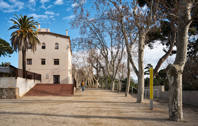 Senyalització entre dos arbres