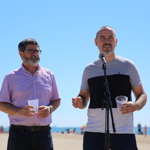 Eloi Badia (AMB) i Joaquim Bartolomé (Ajuntament del Prat de Llobregat)