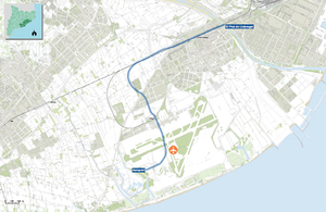 Mapa amb el nou accés ferroviari a l'aeroport