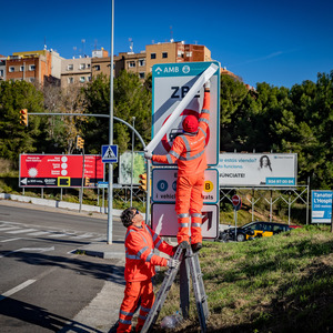 Col·locació de senyals de trànsit a la ZBE