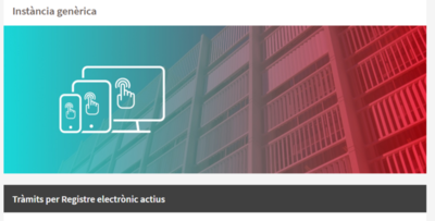 Banner Instància genèrica Banner Instància genèrica electrònica