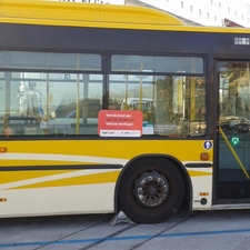 One of the buses gifted.