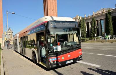 Bus d&#39;hidrogen articulat