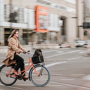 Dona en bicicleta