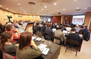Aspecte general de la trobada sobre mobilitat sostenible