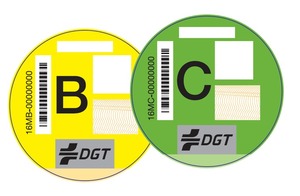 Distintius ambientals B i C de las DGT