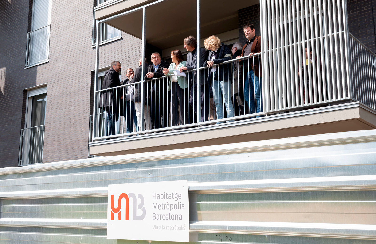Visita a les obres de la promoció d'habitatges